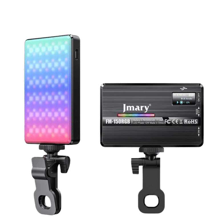 نور JMARY FM-150 RGB — بررسی کامل، مشخصات، نصب روی سه‌پایه و مقایسه با رقبا | TB2Shop