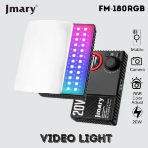 تصویر نمای جلو و پشت نور RGB جیماری مدل FM-180RGB